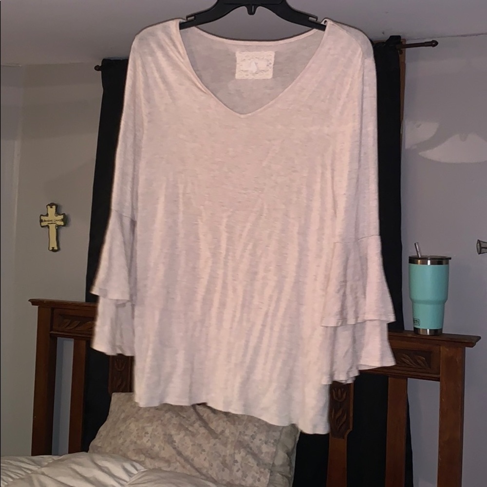 ruffle sleeve top